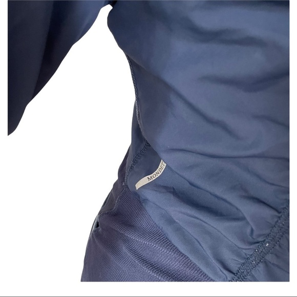 Mondetta Navy Ruched Full Zip Hoodie Track Jacket Size Medium - Picture 4 of 10